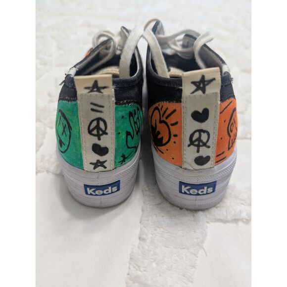 Custom Keds Triple Up Platform Sneakers Punk/Grunge Art Women’s 8 - Picture 4 of 12